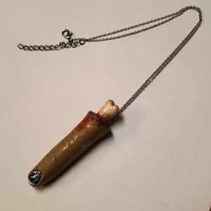 Handmade hand crafted Halloween necklace finger